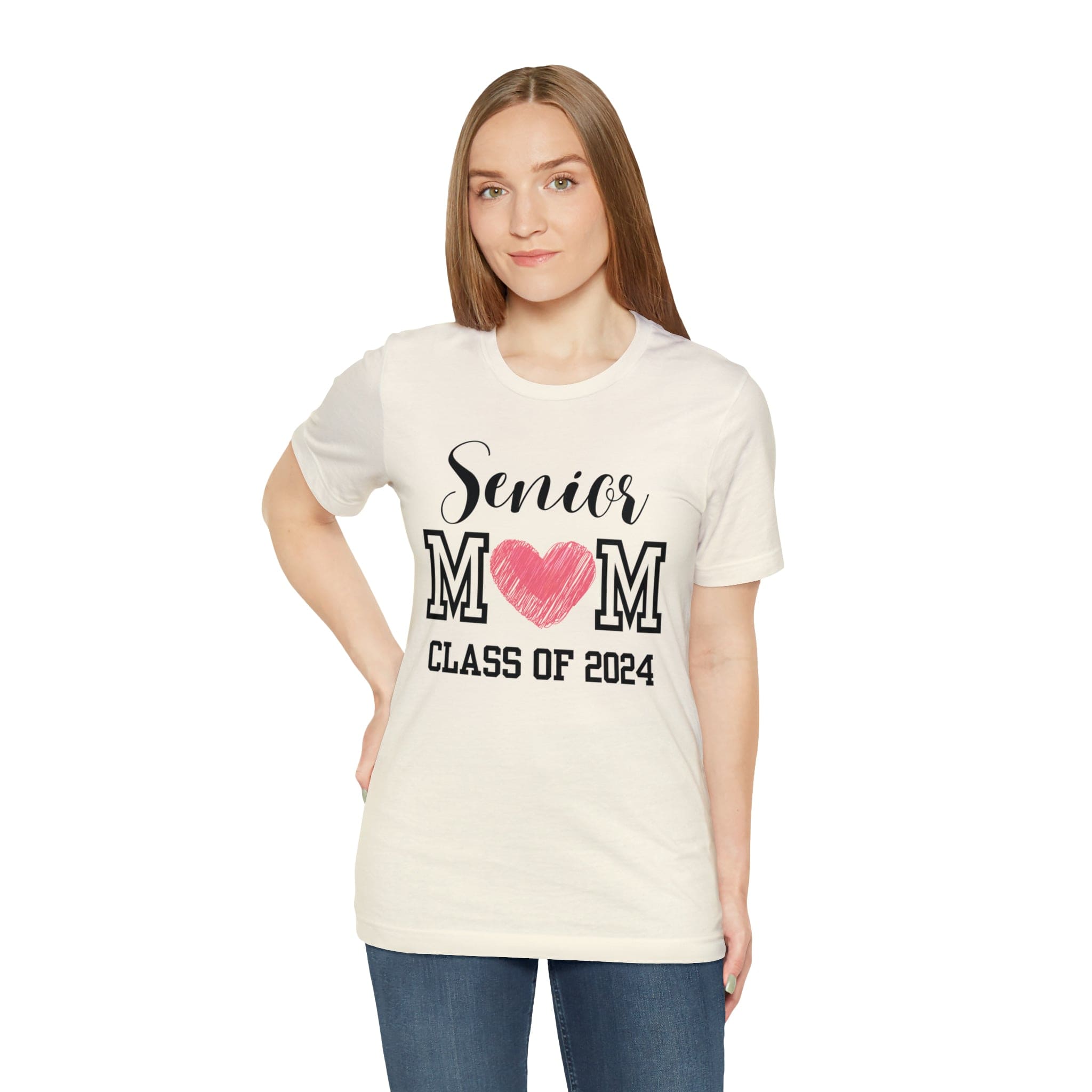 Printify T-Shirt Senior Mom Class of 2024 - Jersey Short Sleeve Tee