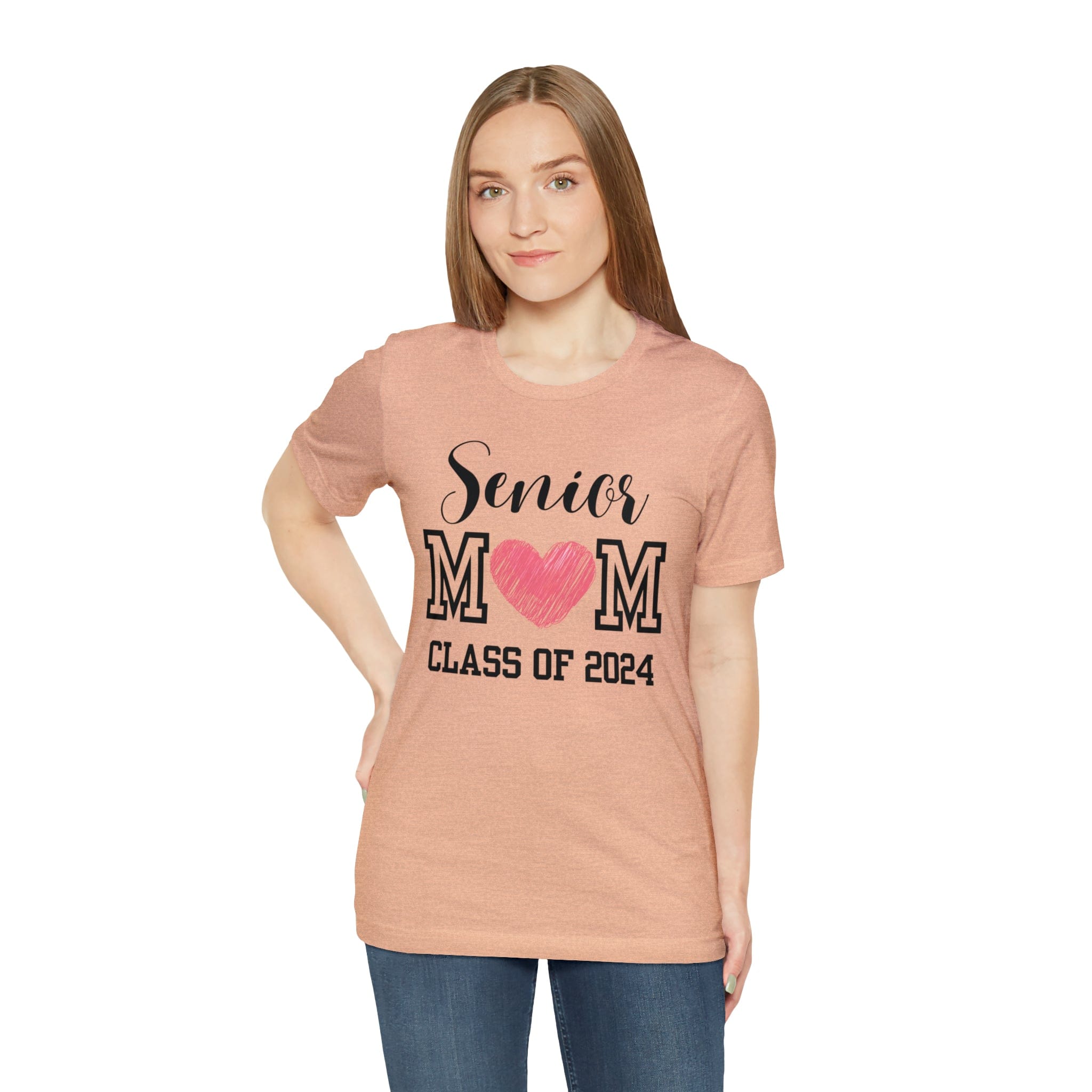 Printify T-Shirt Senior Mom Class of 2024 - Jersey Short Sleeve Tee