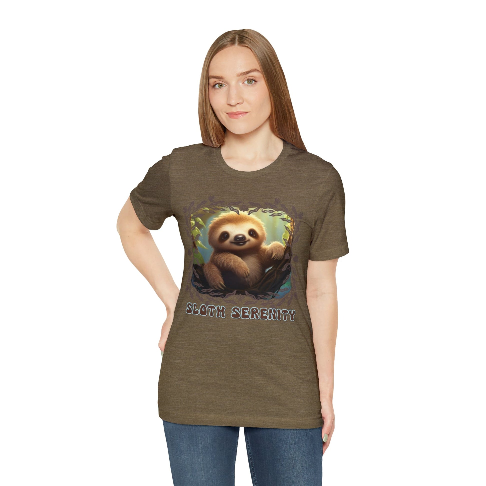 Printify T-Shirt Sloth Serenity - Jersey Short Sleeve Tee