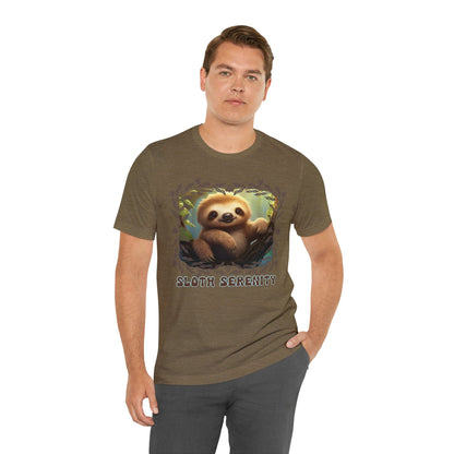 Printify T-Shirt Sloth Serenity - Jersey Short Sleeve Tee