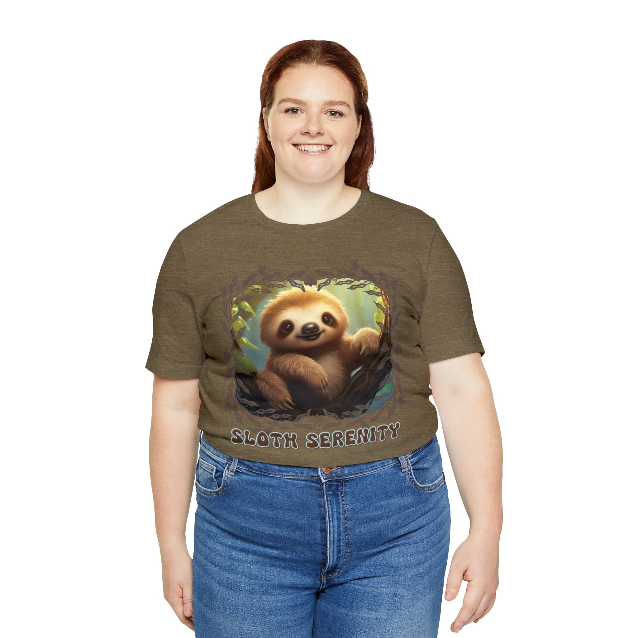 Printify T-Shirt Sloth Serenity - Jersey Short Sleeve Tee