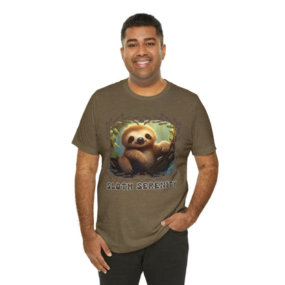 Printify T-Shirt Sloth Serenity - Jersey Short Sleeve Tee