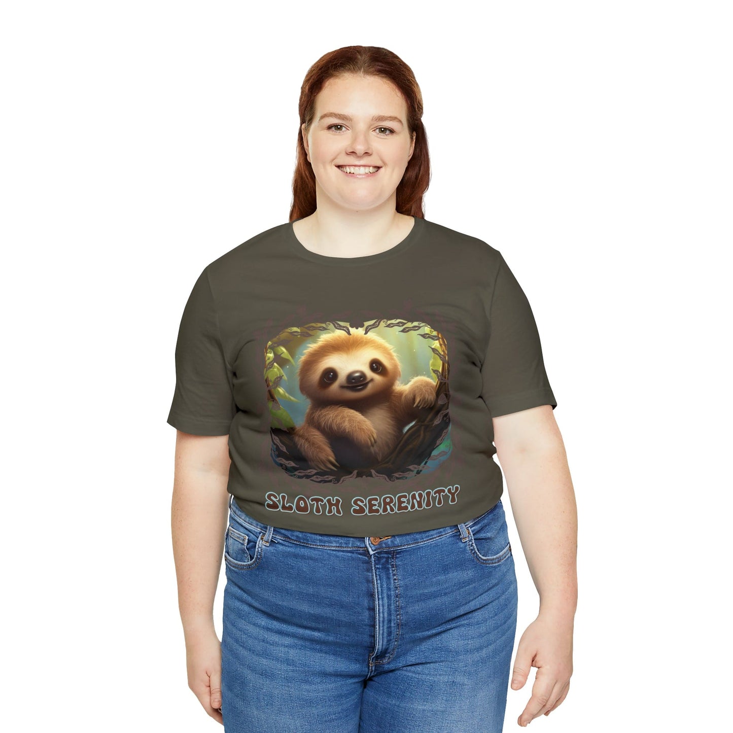 Printify T-Shirt Sloth Serenity - Jersey Short Sleeve Tee