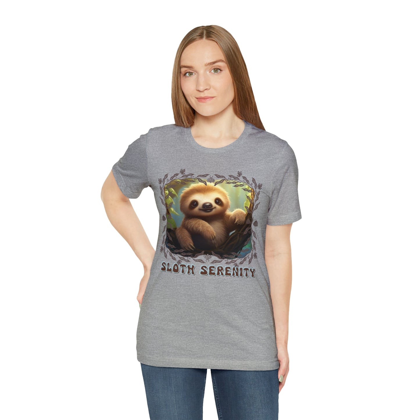 Printify T-Shirt Sloth Serenity - Jersey Short Sleeve Tee