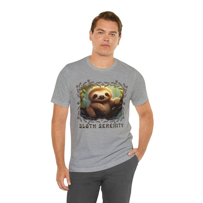 Printify T-Shirt Sloth Serenity - Jersey Short Sleeve Tee