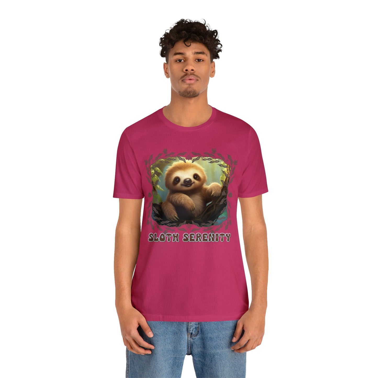 Printify T-Shirt Sloth Serenity - Jersey Short Sleeve Tee