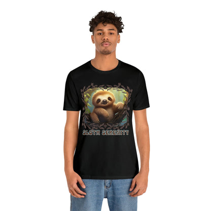 Printify T-Shirt Sloth Serenity - Jersey Short Sleeve Tee