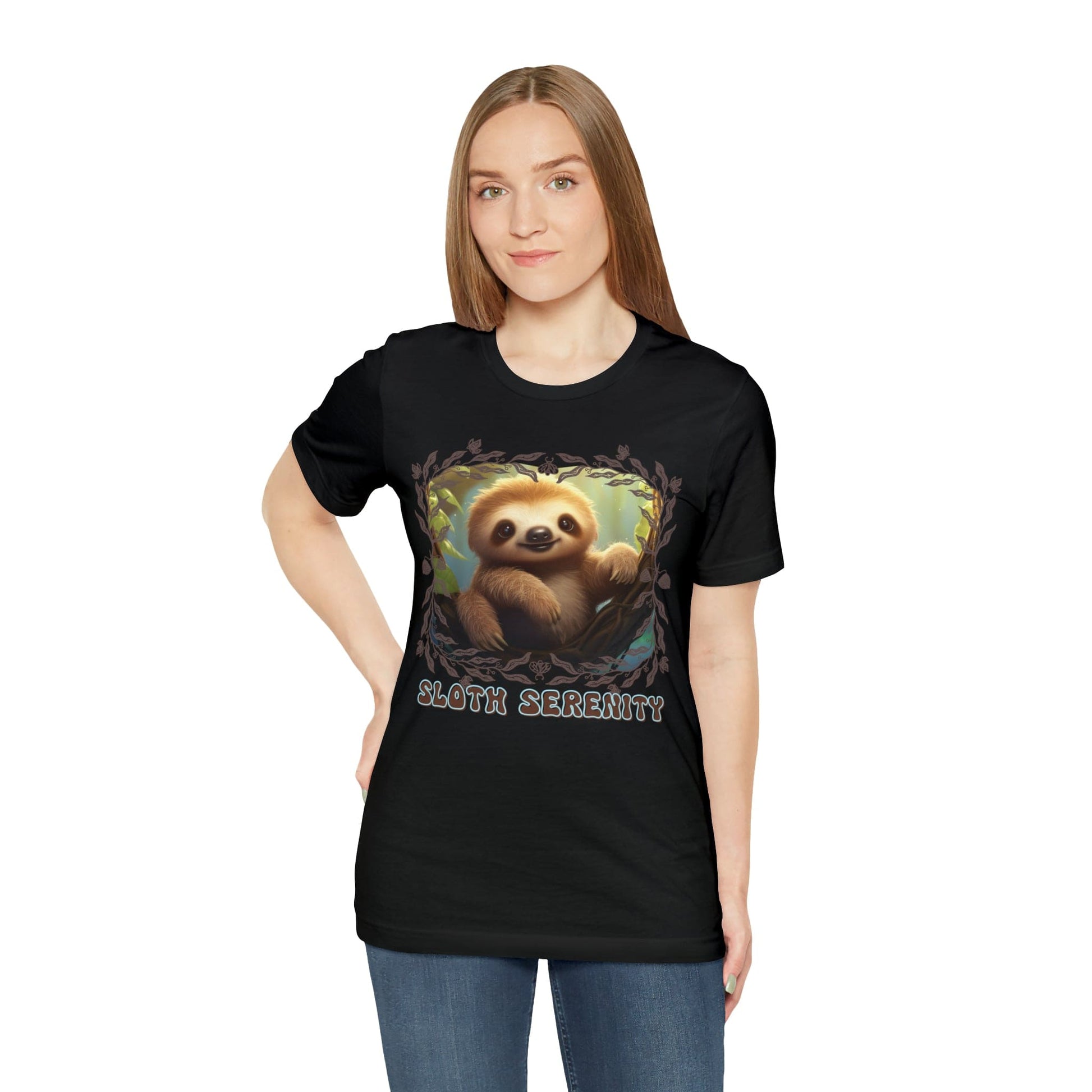 Printify T-Shirt Sloth Serenity - Jersey Short Sleeve Tee