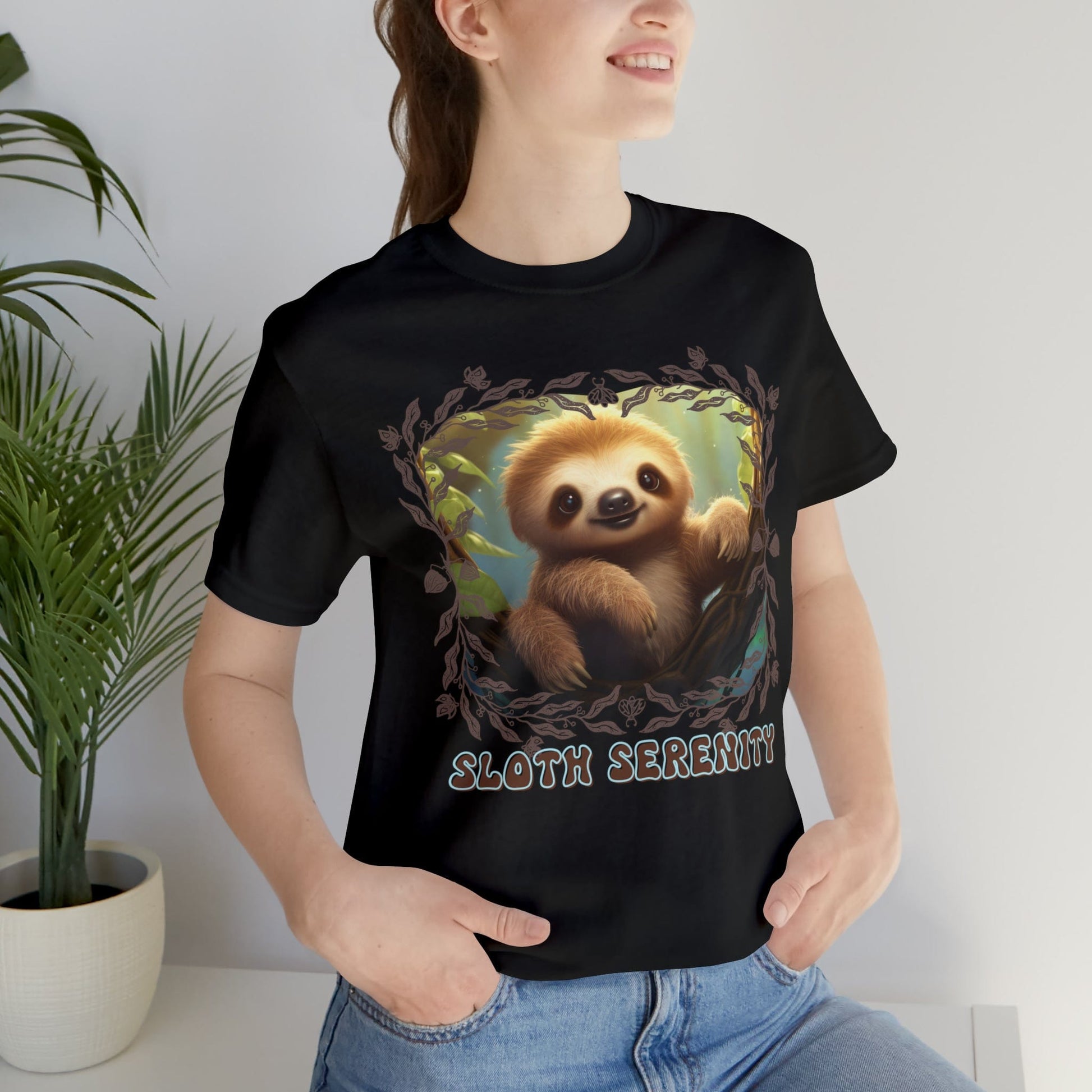 Printify T-Shirt Sloth Serenity - Jersey Short Sleeve Tee