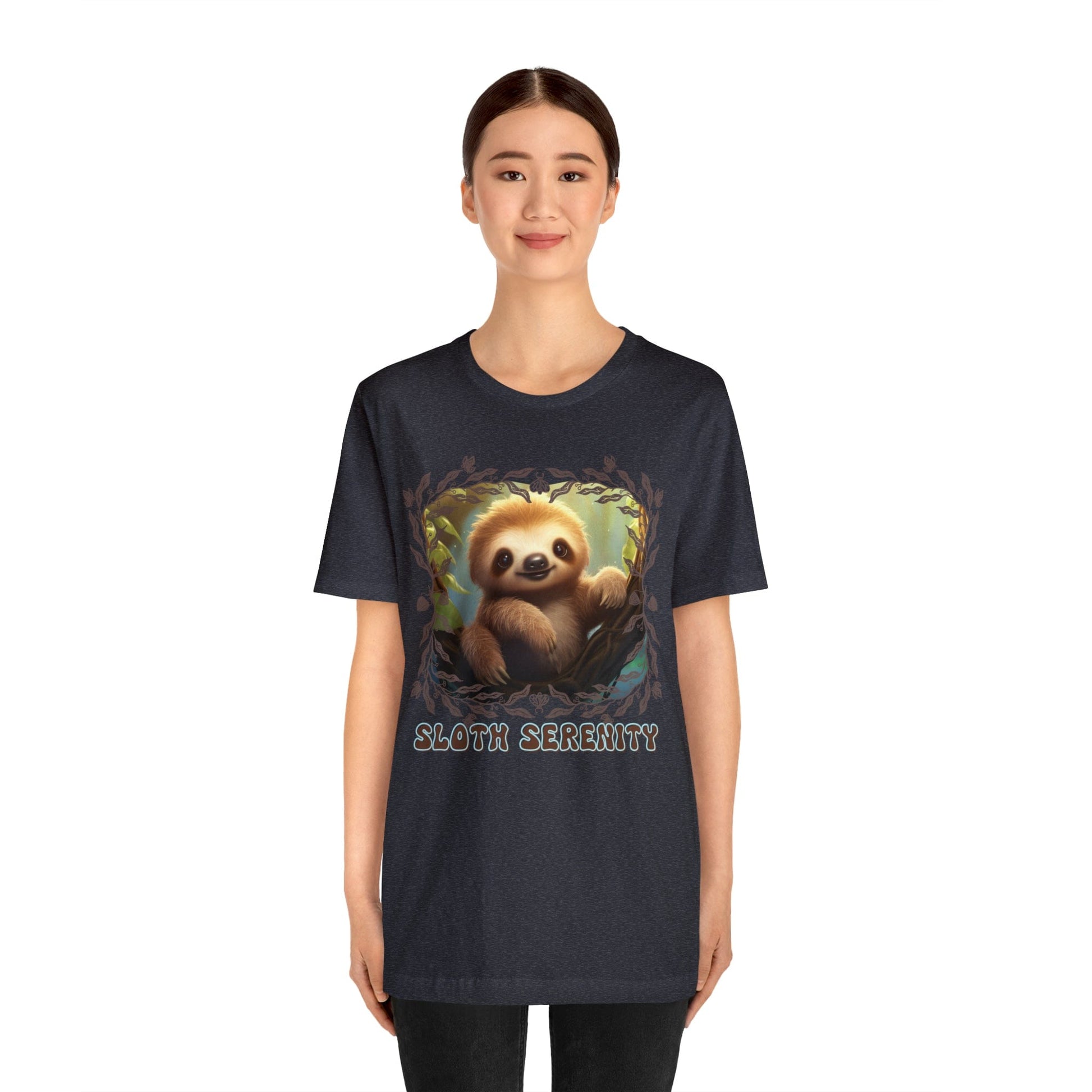 Printify T-Shirt Sloth Serenity - Jersey Short Sleeve Tee