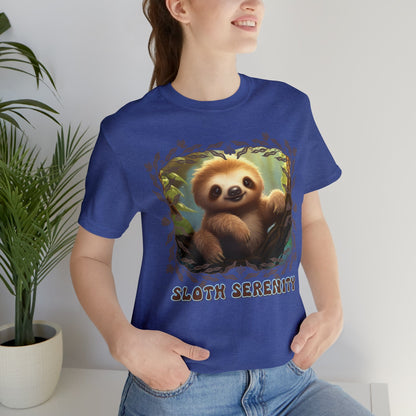 Printify T-Shirt Sloth Serenity - Jersey Short Sleeve Tee