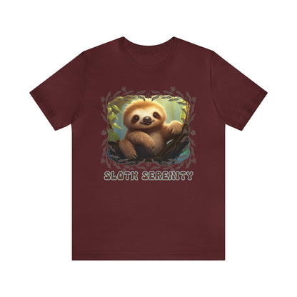 Printify T-Shirt Sloth Serenity - Jersey Short Sleeve Tee