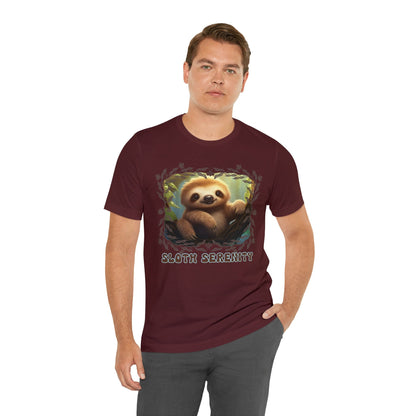 Printify T-Shirt Sloth Serenity - Jersey Short Sleeve Tee