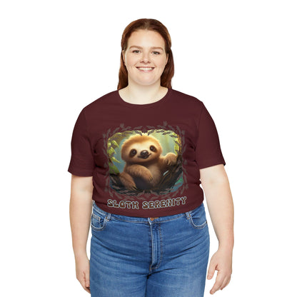 Printify T-Shirt Sloth Serenity - Jersey Short Sleeve Tee