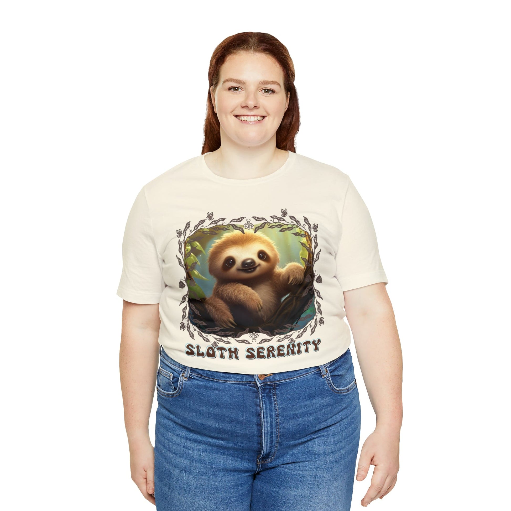 Printify T-Shirt Sloth Serenity - Jersey Short Sleeve Tee