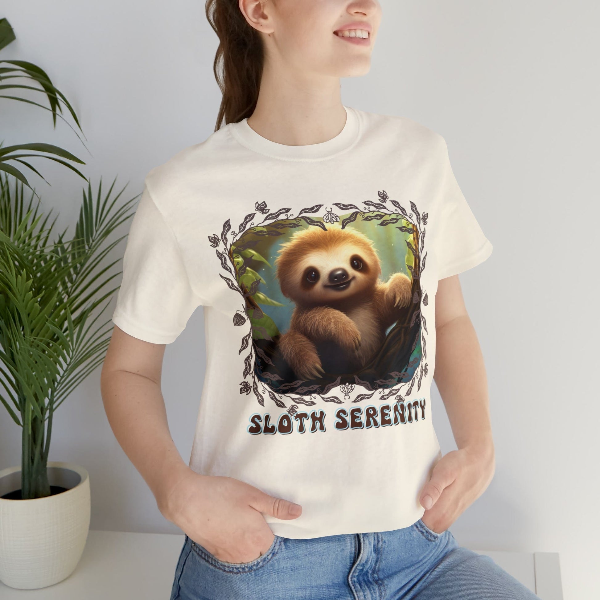 Printify T-Shirt Sloth Serenity - Jersey Short Sleeve Tee