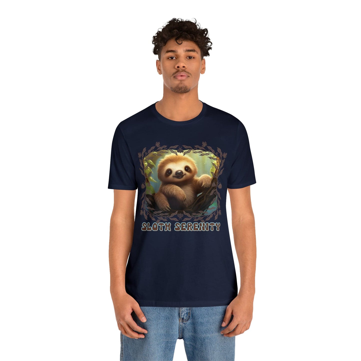 Printify T-Shirt Sloth Serenity - Jersey Short Sleeve Tee