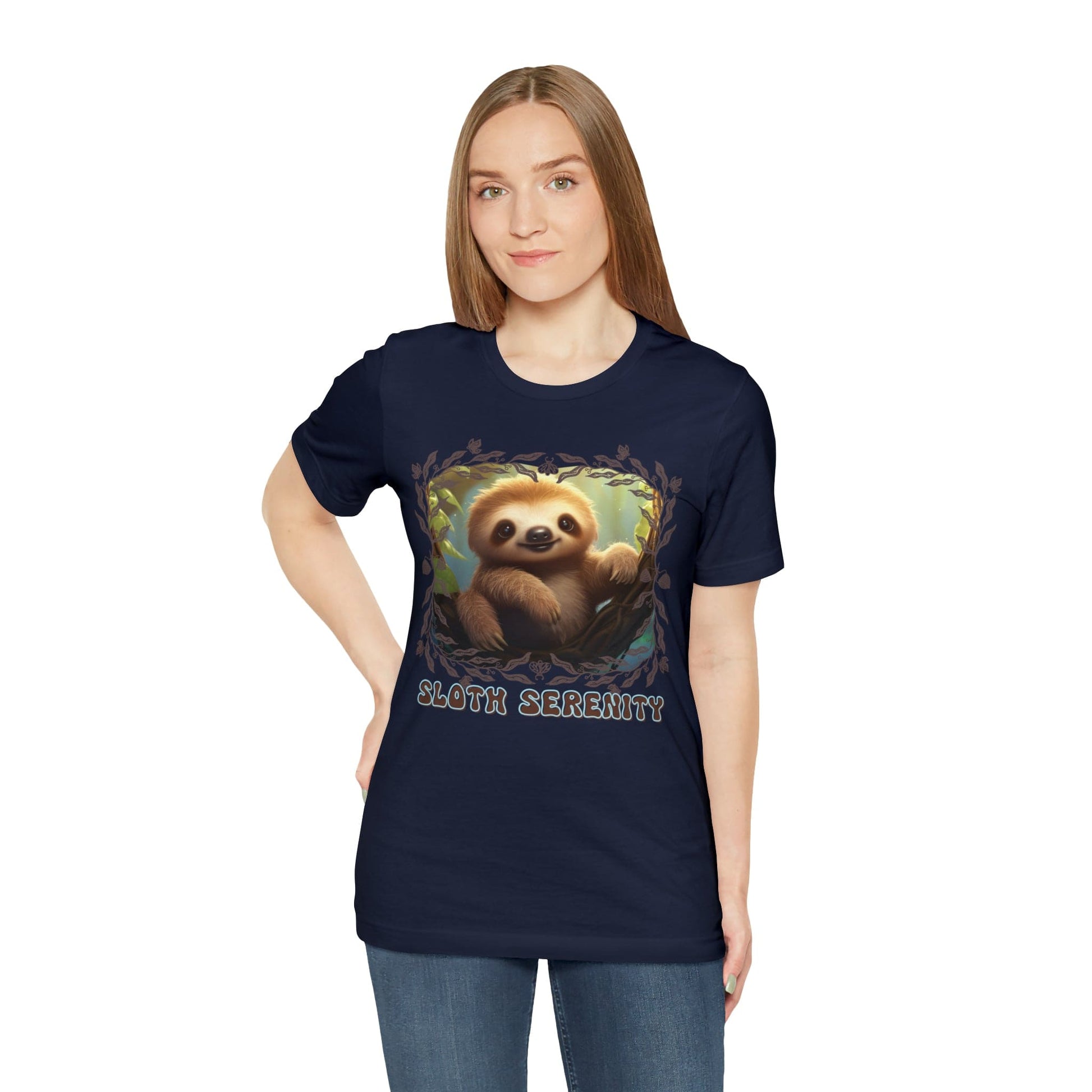 Printify T-Shirt Sloth Serenity - Jersey Short Sleeve Tee