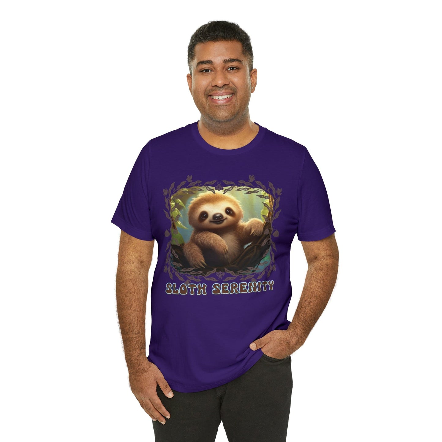 Printify T-Shirt Sloth Serenity - Jersey Short Sleeve Tee