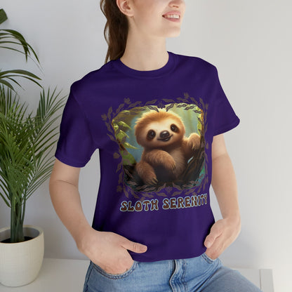 Printify T-Shirt Sloth Serenity - Jersey Short Sleeve Tee