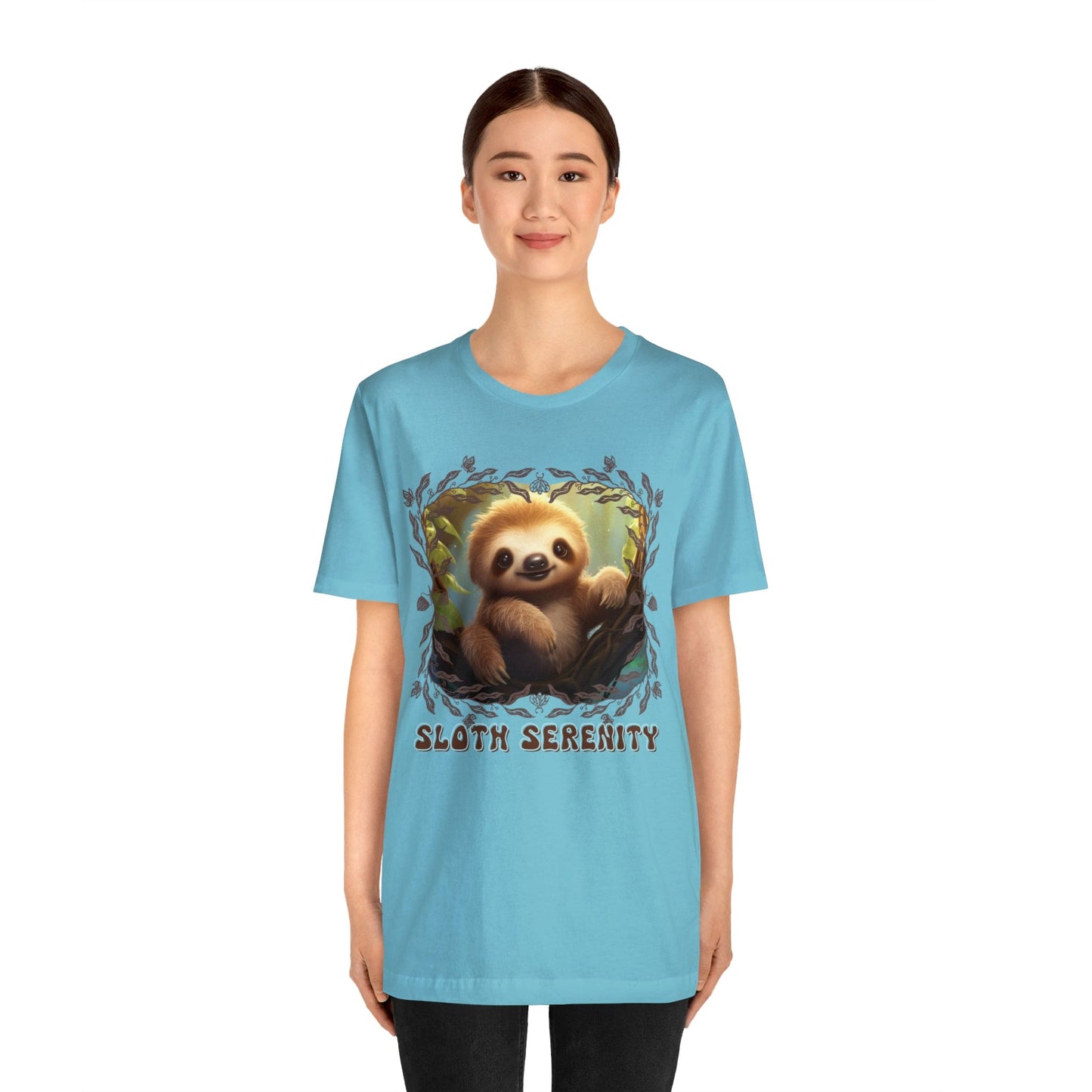 Printify T-Shirt Sloth Serenity - Jersey Short Sleeve Tee