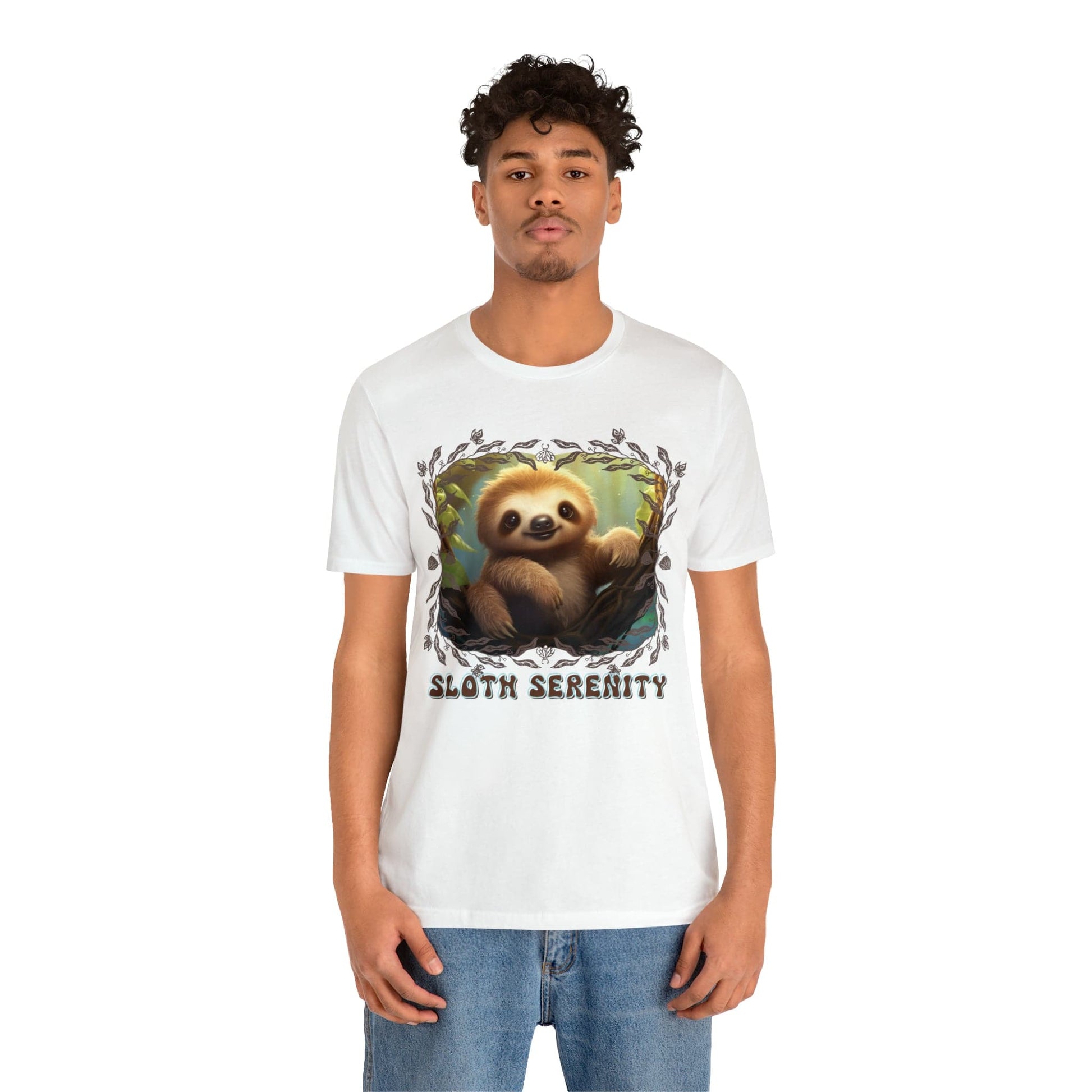 Printify T-Shirt Sloth Serenity - Jersey Short Sleeve Tee