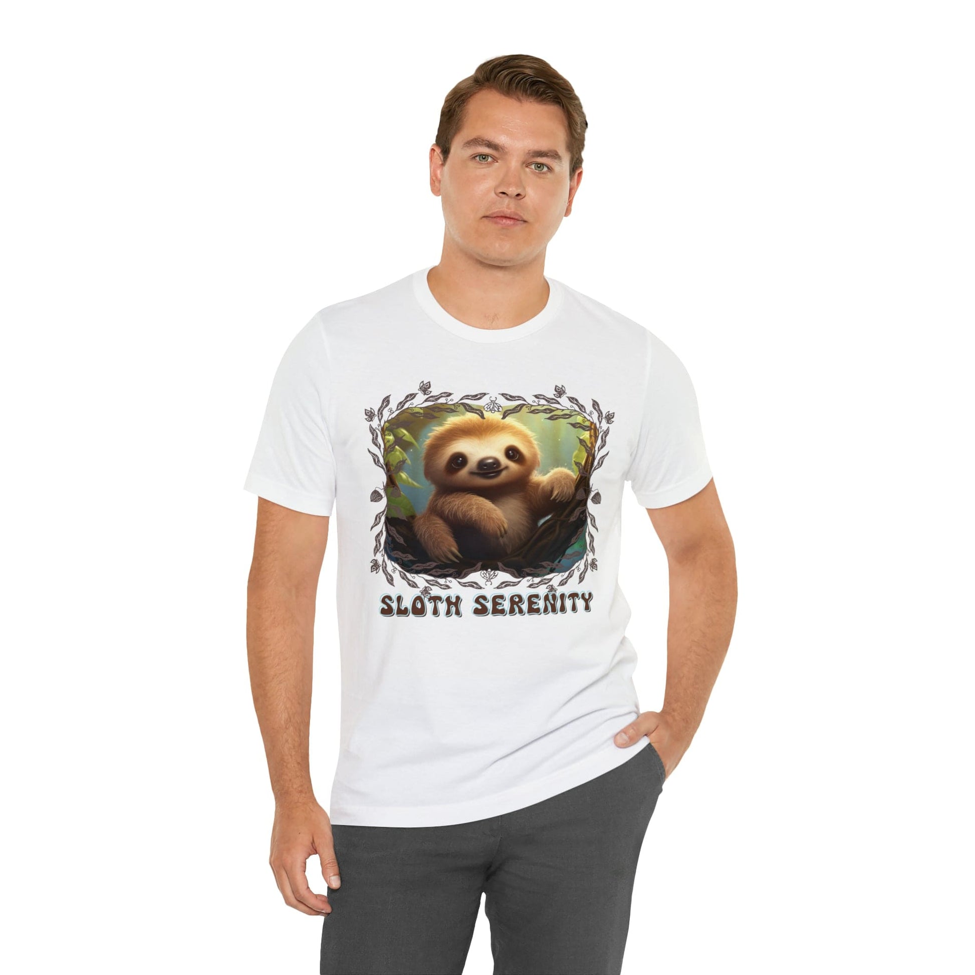 Printify T-Shirt Sloth Serenity - Jersey Short Sleeve Tee