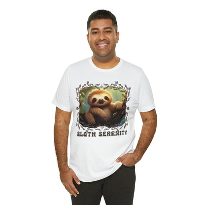 Printify T-Shirt Sloth Serenity - Jersey Short Sleeve Tee