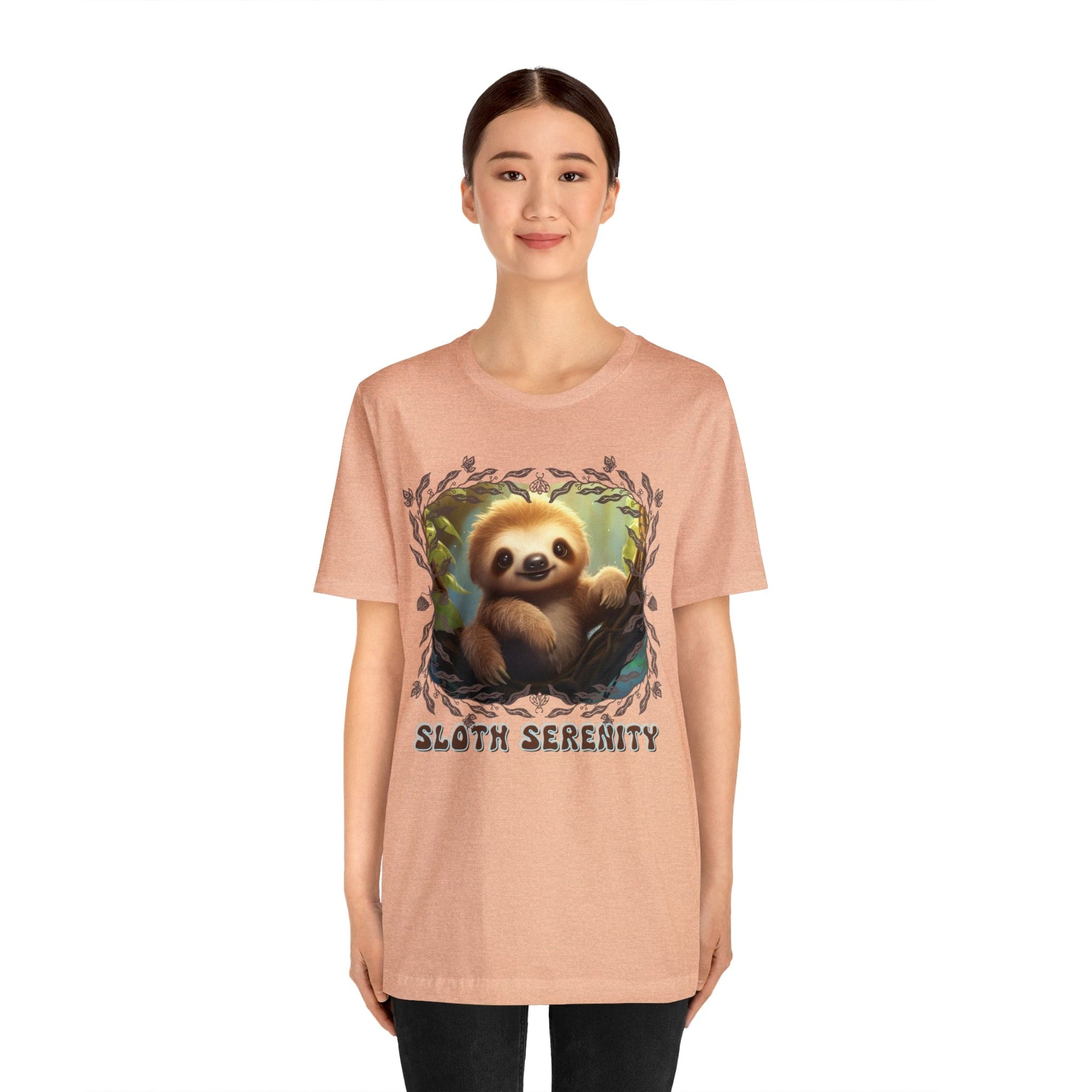 Printify T-Shirt Sloth Serenity - Jersey Short Sleeve Tee