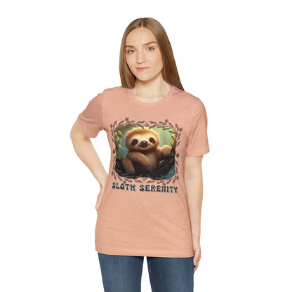 Printify T-Shirt Sloth Serenity - Jersey Short Sleeve Tee