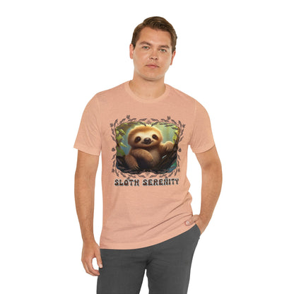 Printify T-Shirt Sloth Serenity - Jersey Short Sleeve Tee