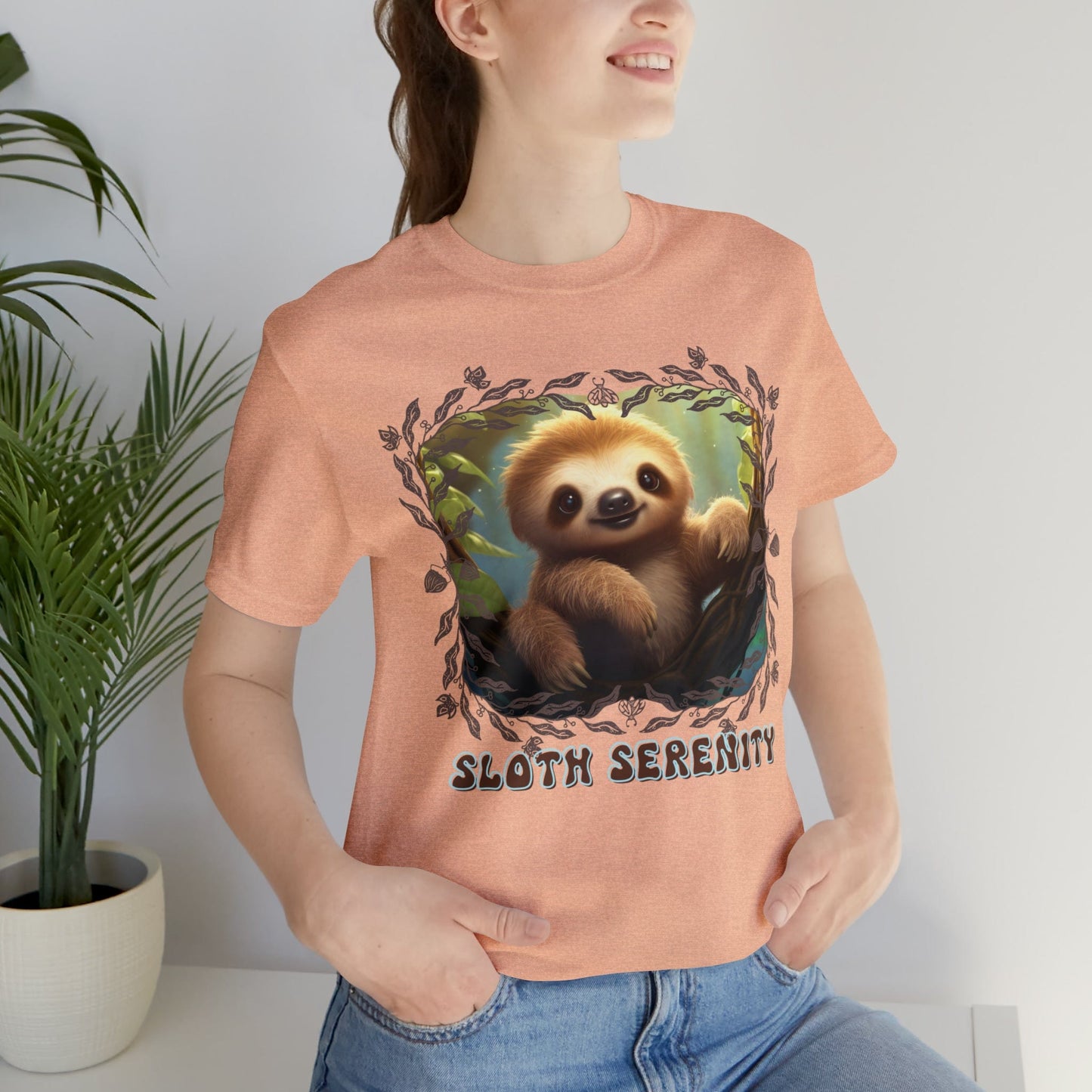 Printify T-Shirt Sloth Serenity - Jersey Short Sleeve Tee