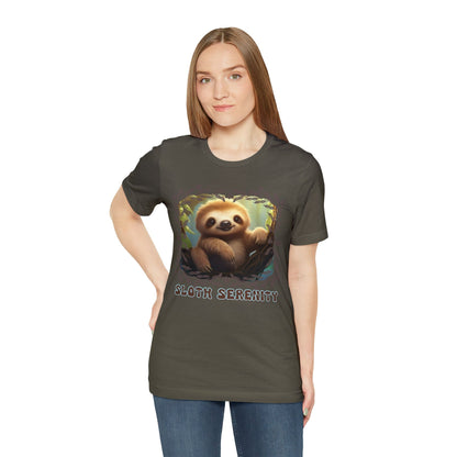 Printify T-Shirt Sloth Serenity - Jersey Short Sleeve Tee