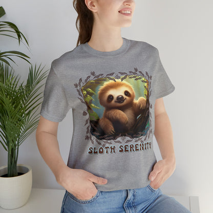 Printify T-Shirt Sloth Serenity - Jersey Short Sleeve Tee