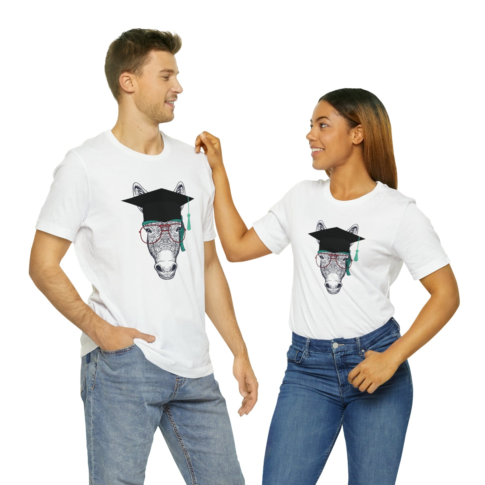 Printify T-Shirt White / S Smart Ass (Donkey) - Unisex Jersey Short Sleeve Tee