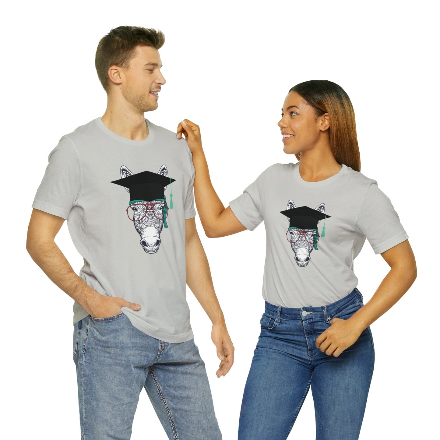 Printify T-Shirt Silver / S Smart Ass (Donkey) - Unisex Jersey Short Sleeve Tee