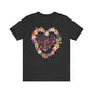 Printify T-Shirt Dark Grey Heather / S Super Mom Heart - Jersey Short Sleeve Tee