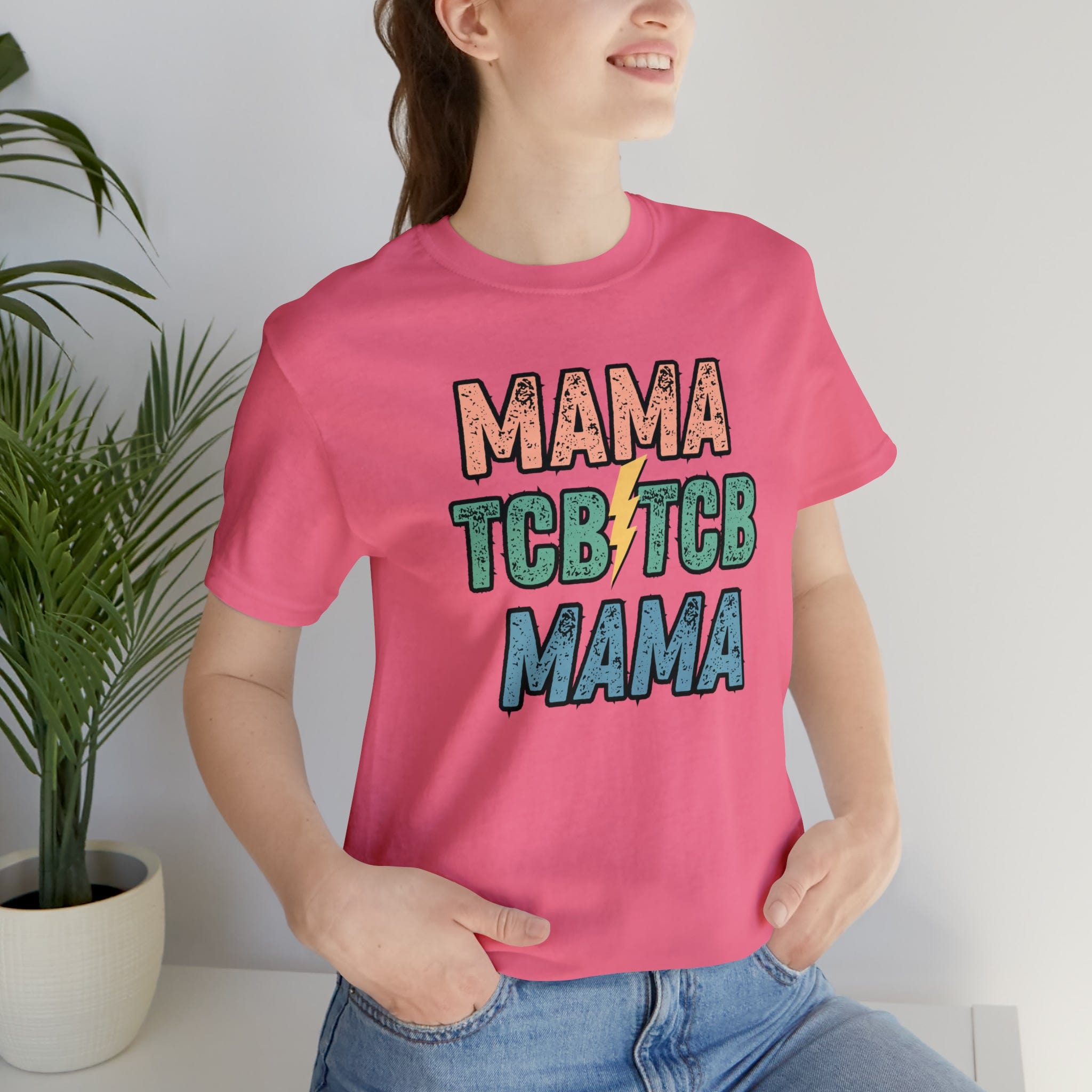 Printify T-Shirt Charity Pink / S TCB Mama Black - Jersey Short Sleeve Tee