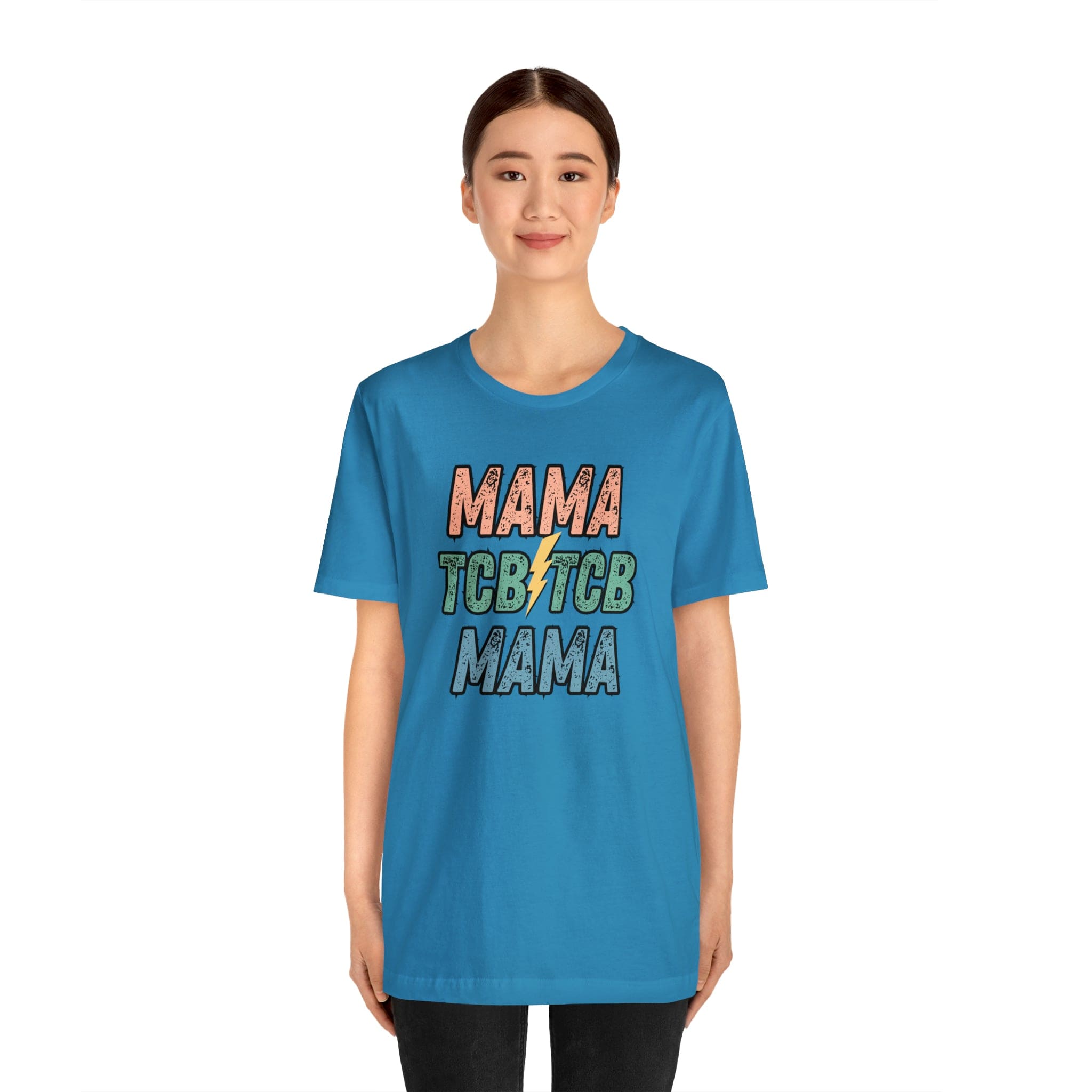 Printify T-Shirt TCB Mama Black - Jersey Short Sleeve Tee