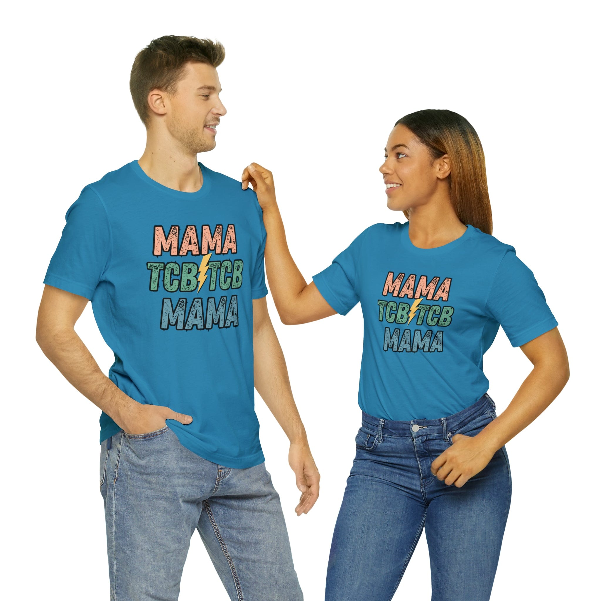 Printify T-Shirt TCB Mama Black - Jersey Short Sleeve Tee