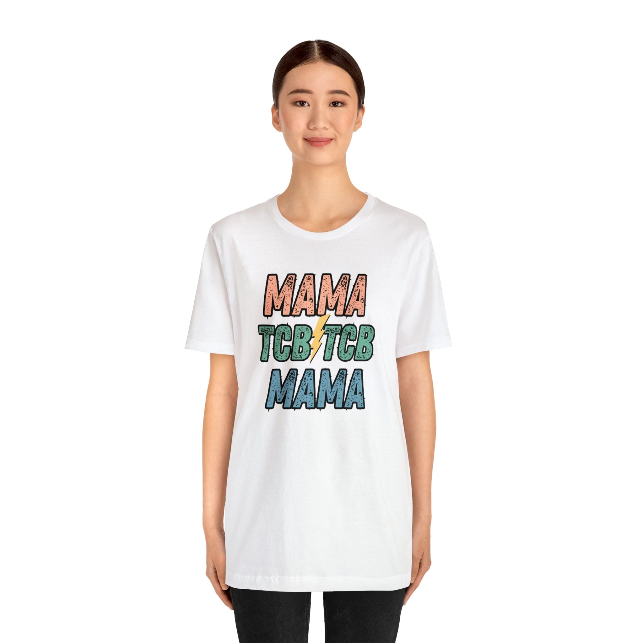 Printify T-Shirt TCB Mama Black - Jersey Short Sleeve Tee