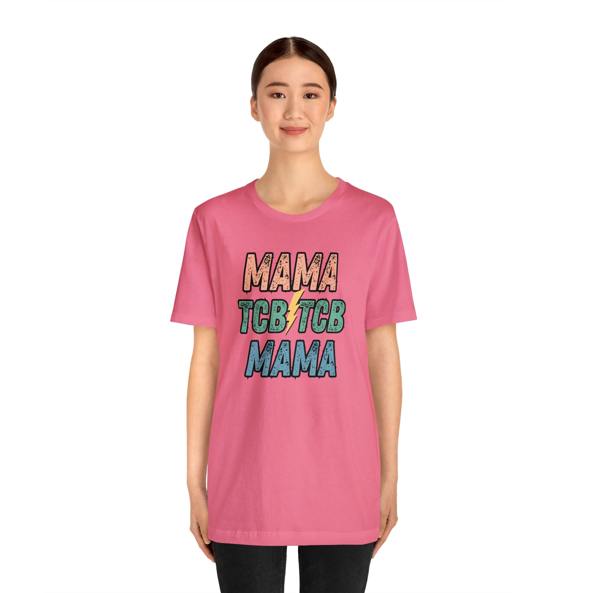 Printify T-Shirt TCB Mama Black - Jersey Short Sleeve Tee