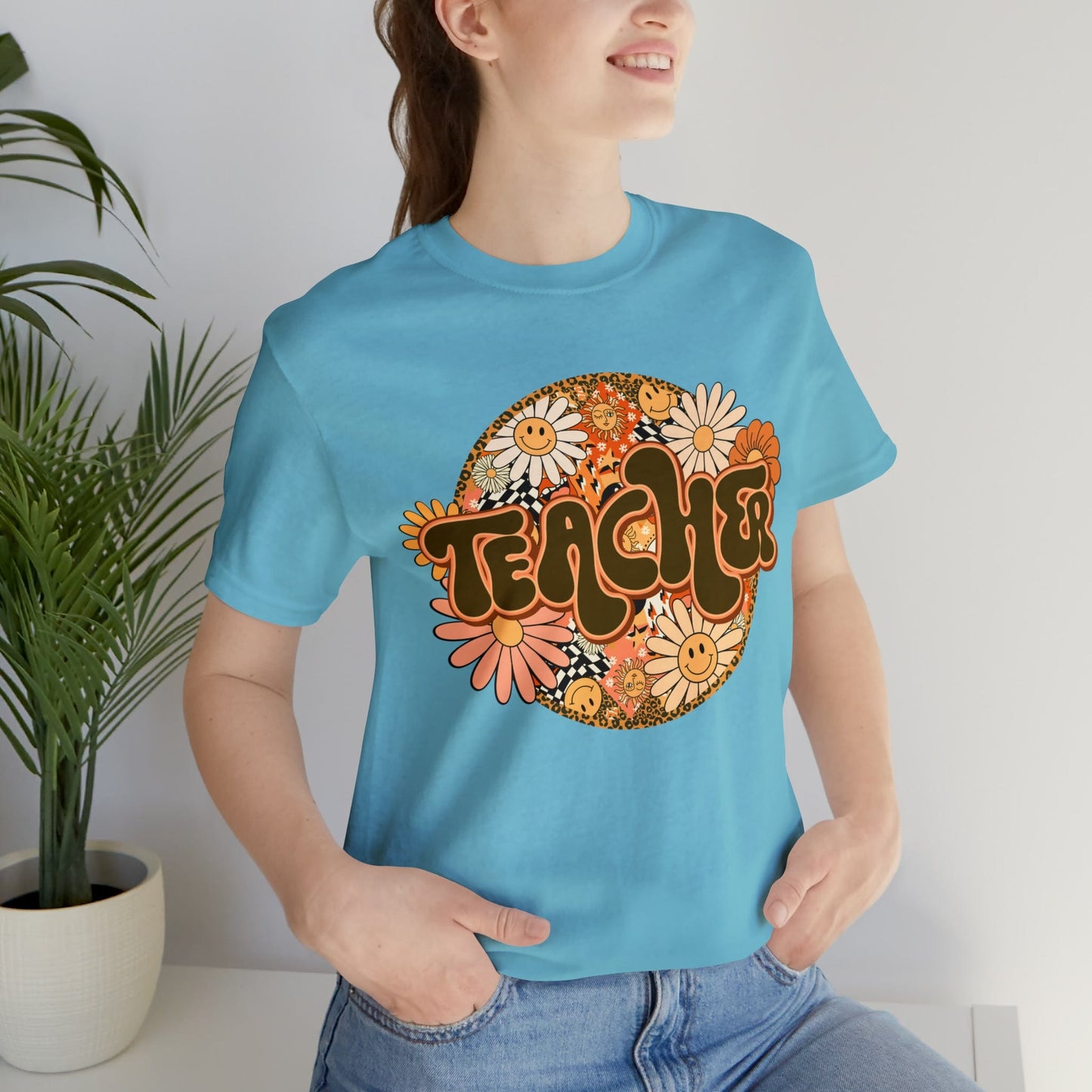 Printify T-Shirt Turquoise / L Teacher T-Shirt - Unisex Jersey Short Sleeve Tee