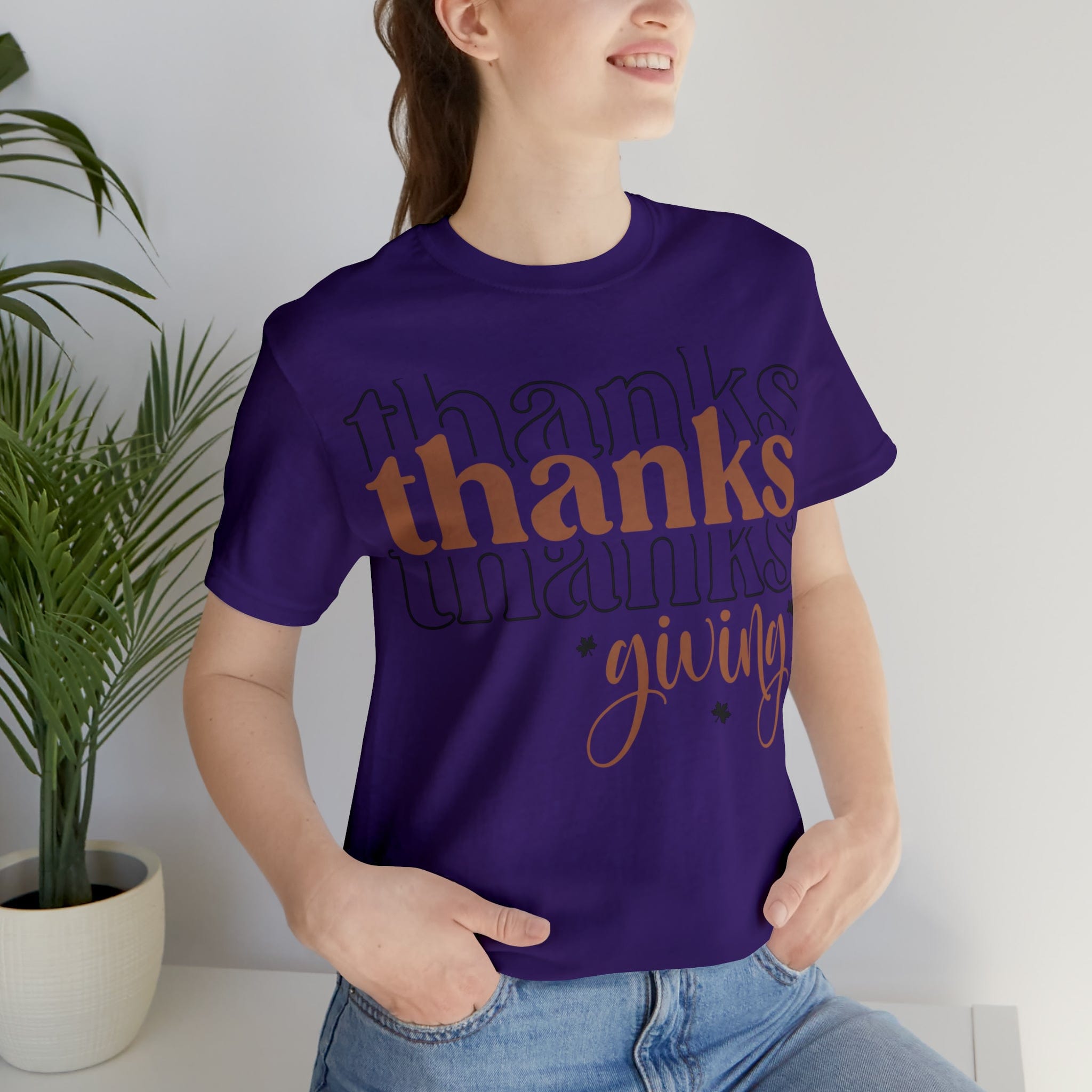 Printify T-Shirt Thanksgiving  - Jersey Short Sleeve Tee