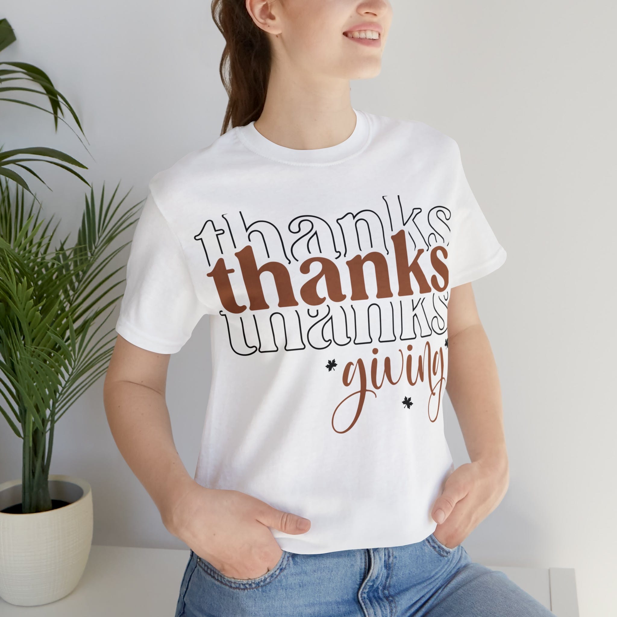 Printify T-Shirt THANKSgiving  - Jersey Short Sleeve Tee