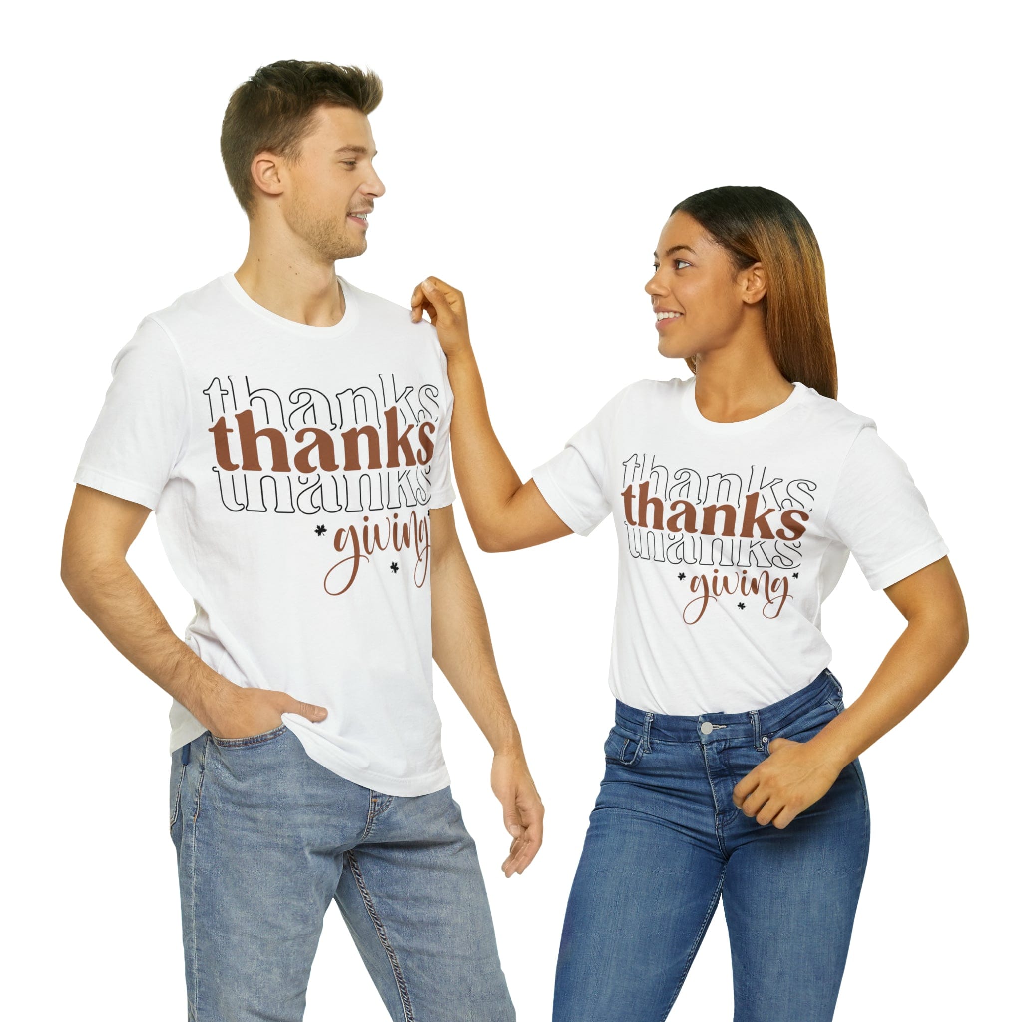 Printify T-Shirt White / S THANKSgiving  - Jersey Short Sleeve Tee