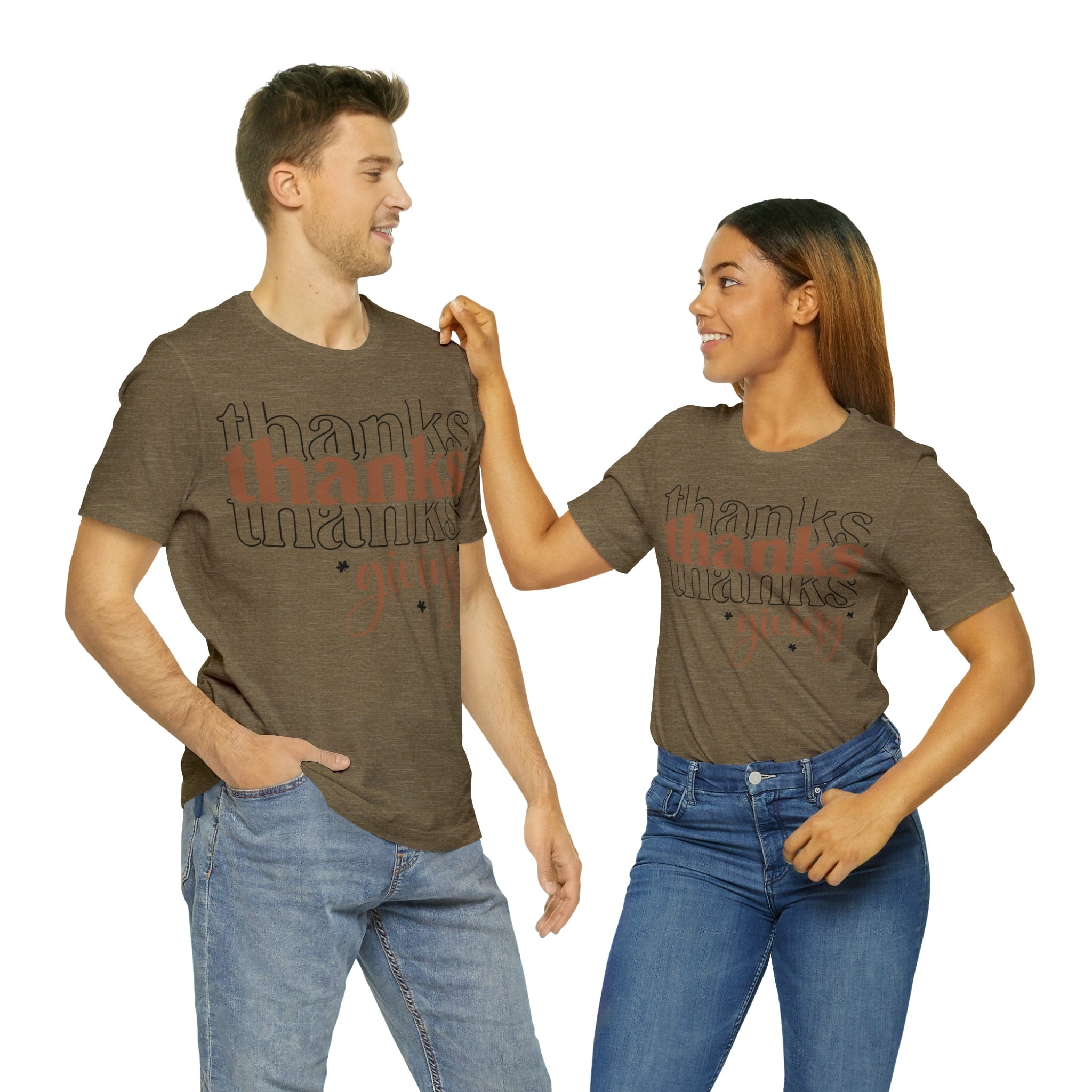 Printify T-Shirt Heather Olive / S THANKSgiving  - Jersey Short Sleeve Tee