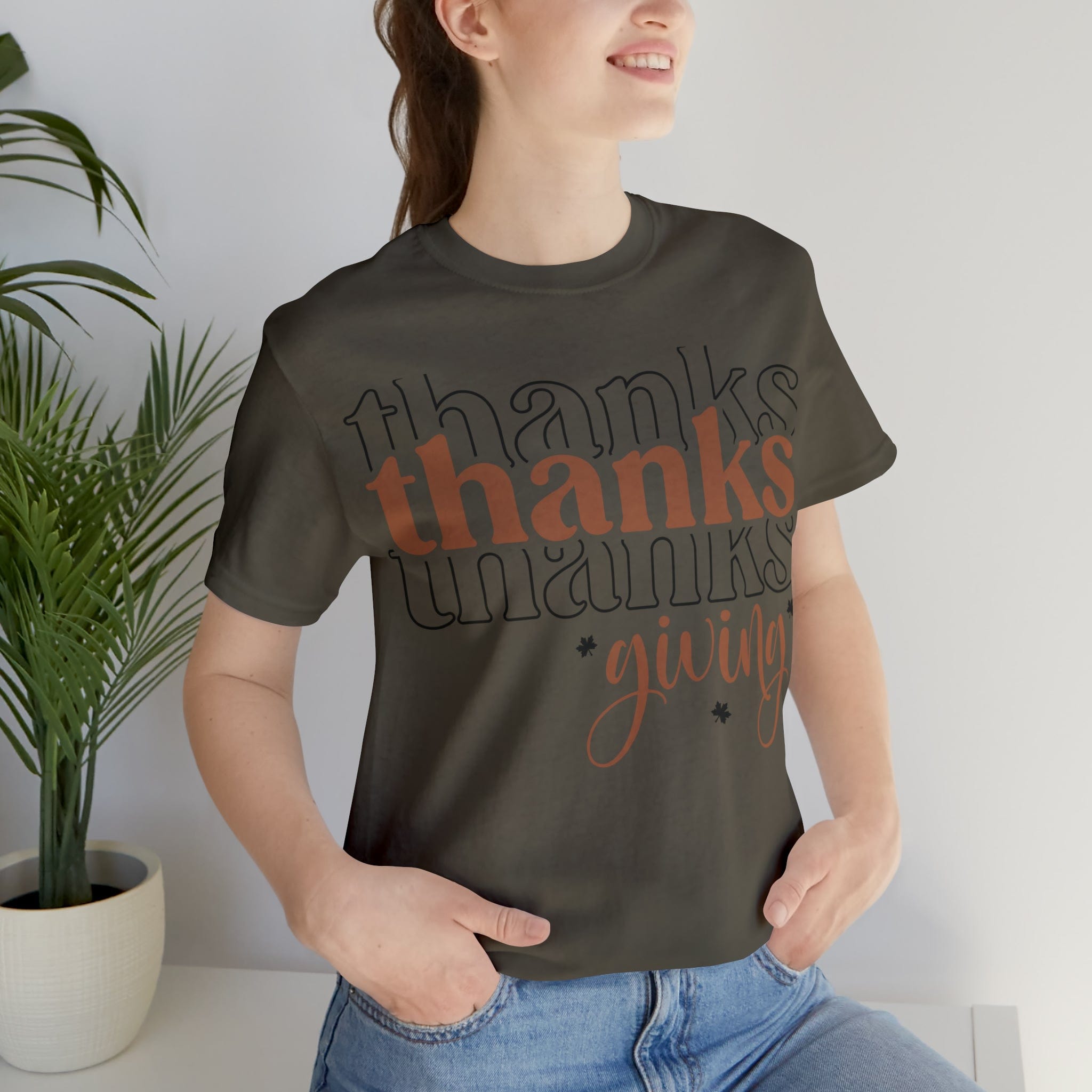 Printify T-Shirt THANKSgiving  - Jersey Short Sleeve Tee