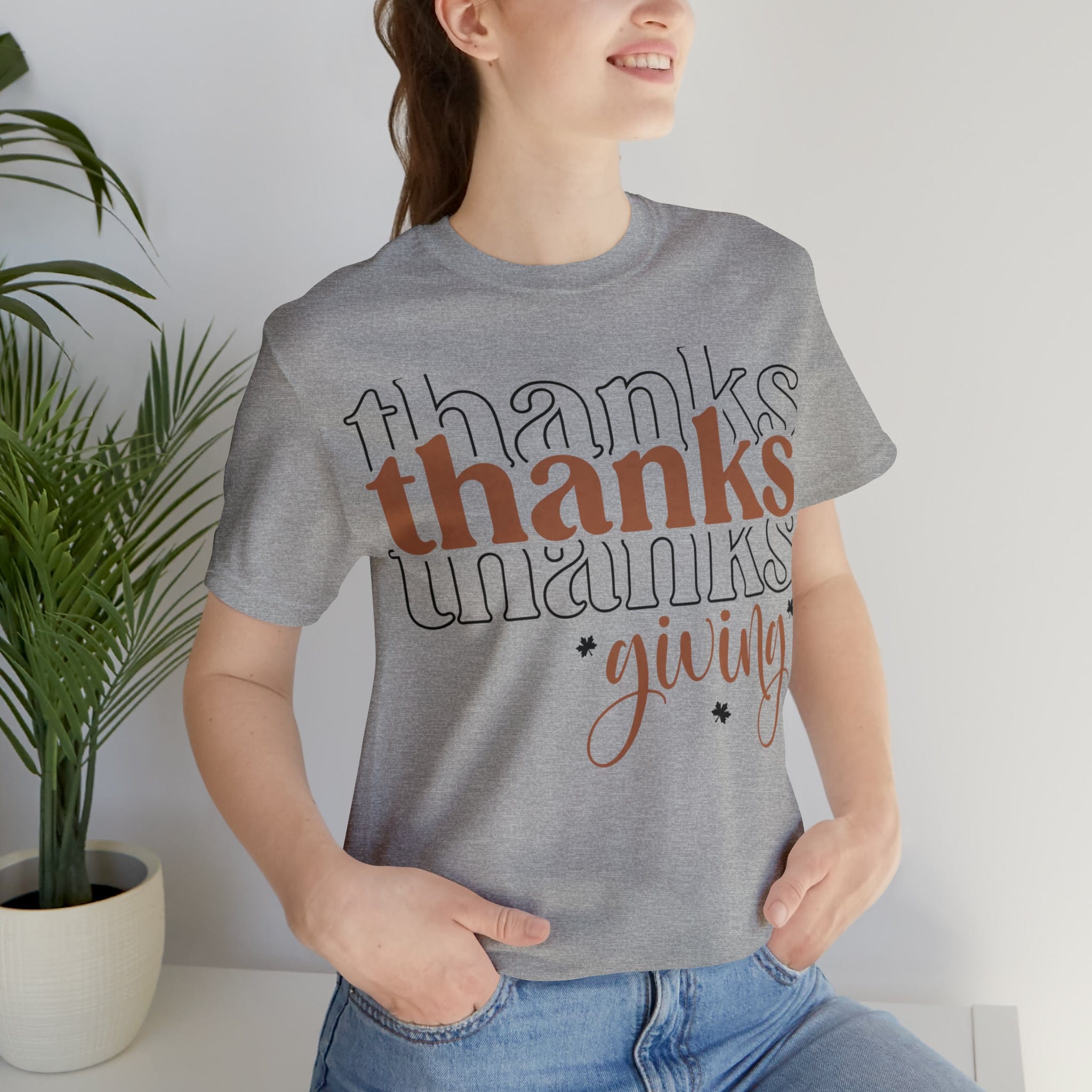 Printify T-Shirt THANKSgiving  - Jersey Short Sleeve Tee