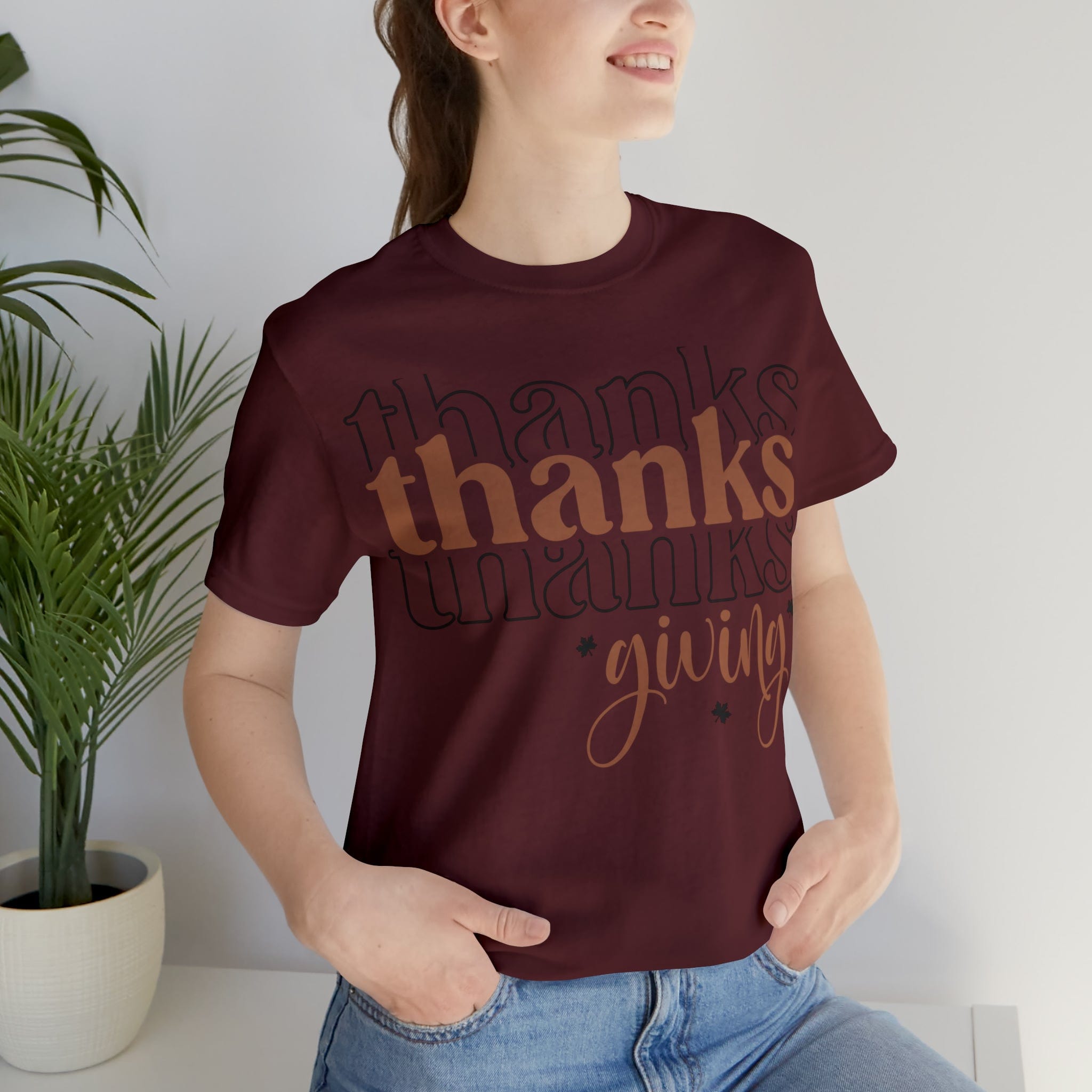 Printify T-Shirt THANKSgiving  - Jersey Short Sleeve Tee